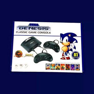 NEW SEGA Genesis Classic Black Game Console With 81 Preloaded Games * 81 GAMES *